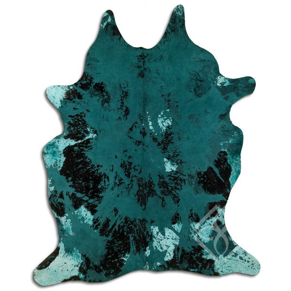 Bloomsbury Market Detlev Handmade Cowhide Emerald Green Rug Wayfair